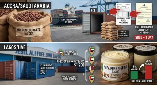 SheaPure Nigeria (Lagos) shipped 4 tons of shea butter cosmetics to the UAE.