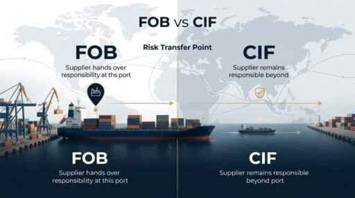 CIF and FOB Incoterms in global trade.