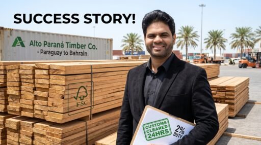 Timber shipment to bahrain